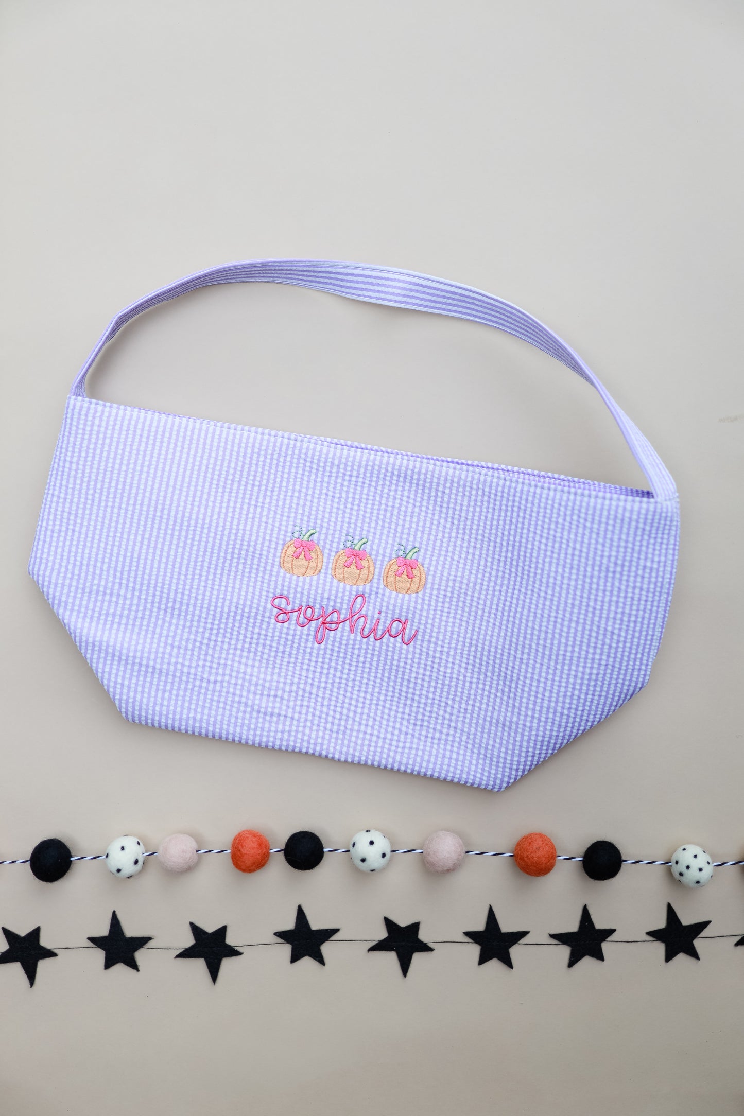 Custom Embroidered Halloween Basket