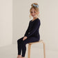 Bamboo Two Piece Pajamas | Blueberry Ribbed
