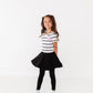Black Skirted Slim Leggings