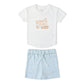 Organic Graphic Tee & Shorts Set - Wild West