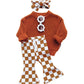 Checkered Flare Pants | Copper