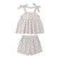Organic Tie Up Top & Shorts Set - Lavender