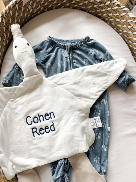 Custom Embroidered Modal Goose Lovey
