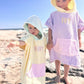 Colorblock Terry Beach Towel Poncho with Optional Custom Embroidery - more colors