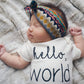 Hello World Black Organic Baby Onesie®