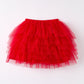 Valentine's Day Summer Red Girls' Tulle Skirt