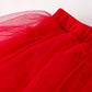 Valentine's Day Summer Red Girls' Tulle Skirt