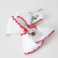 Christmas Candy Cane Embroidered Bow Hair Clip