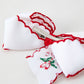 Christmas Candy Cane Embroidered Bow Hair Clip