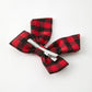 Winter Christmas Plaid Bow Hair Clip
