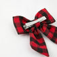 Winter Christmas Plaid Bow Hair Clip