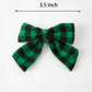 Winter Christmas Plaid Bow Hair Clip