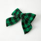 Winter Christmas Plaid Bow Hair Clip