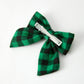 Winter Christmas Plaid Bow Hair Clip