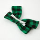 Winter Christmas Plaid Bow Hair Clip