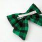 Winter Christmas Plaid Bow Hair Clip