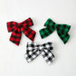 Winter Christmas Plaid Bow Hair Clip