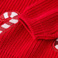 Christmas Winter Cane Girls Red Pullover