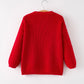Christmas Winter Cane Girls Red Pullover