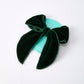 Christmas Velvet Green Bow Hair Clip