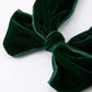 Christmas Velvet Green Bow Hair Clip