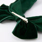 Christmas Velvet Green Bow Hair Clip