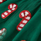 Christmas Candy Cane Sequin Applique Green Tulle Skirt