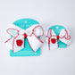 Back-to-school Apple Applique Girls Hairpin 4 Inches/6.25 inches