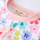 Summer Floral Girls Long Sleeve Swim Set