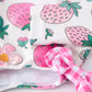 Strawberry Floral Print Long Sleeve Girls One Piece Swimsuit