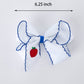 Back to School Apple Bow Hair Clip 6.25 Inch