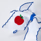 Back to School Apple Bow Hair Clip 6.25 Inch