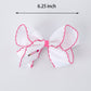 Back to School Pink Pencil Bow Hair Clip 6.25 Inch