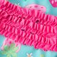 Summer Strawberry Print Girl Long Sleeve Ruffle One Piece Swimsuit