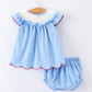 4th of July Flag Girls Bloomer Set Ruffle Collar