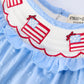 4th of July Flag Girls Bloomer Set Ruffle Collar