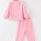 Girls Bow Trim Sweatshirt and Pants Set