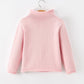 Girls Christmas Candy Cane Bow Knit Sweater