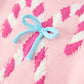 Girls Christmas Candy Cane Bow Knit Sweater