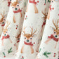 Girls Reindeer Christmas Twirl Long Sleeve Dress