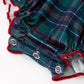 Girls Christmas Plaid Smocked Bubble Romper
