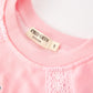 Christmas Tree Appliqué Girls Pink Sweatshirt And Pants Set