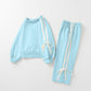 Girls Bow Trim Sweatshirt and Pants Set