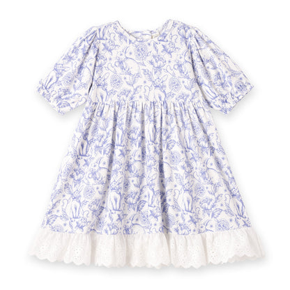 Easter Bunny Toile Bamboo Dress