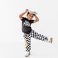 Checkered Black+White Cargo Joggers