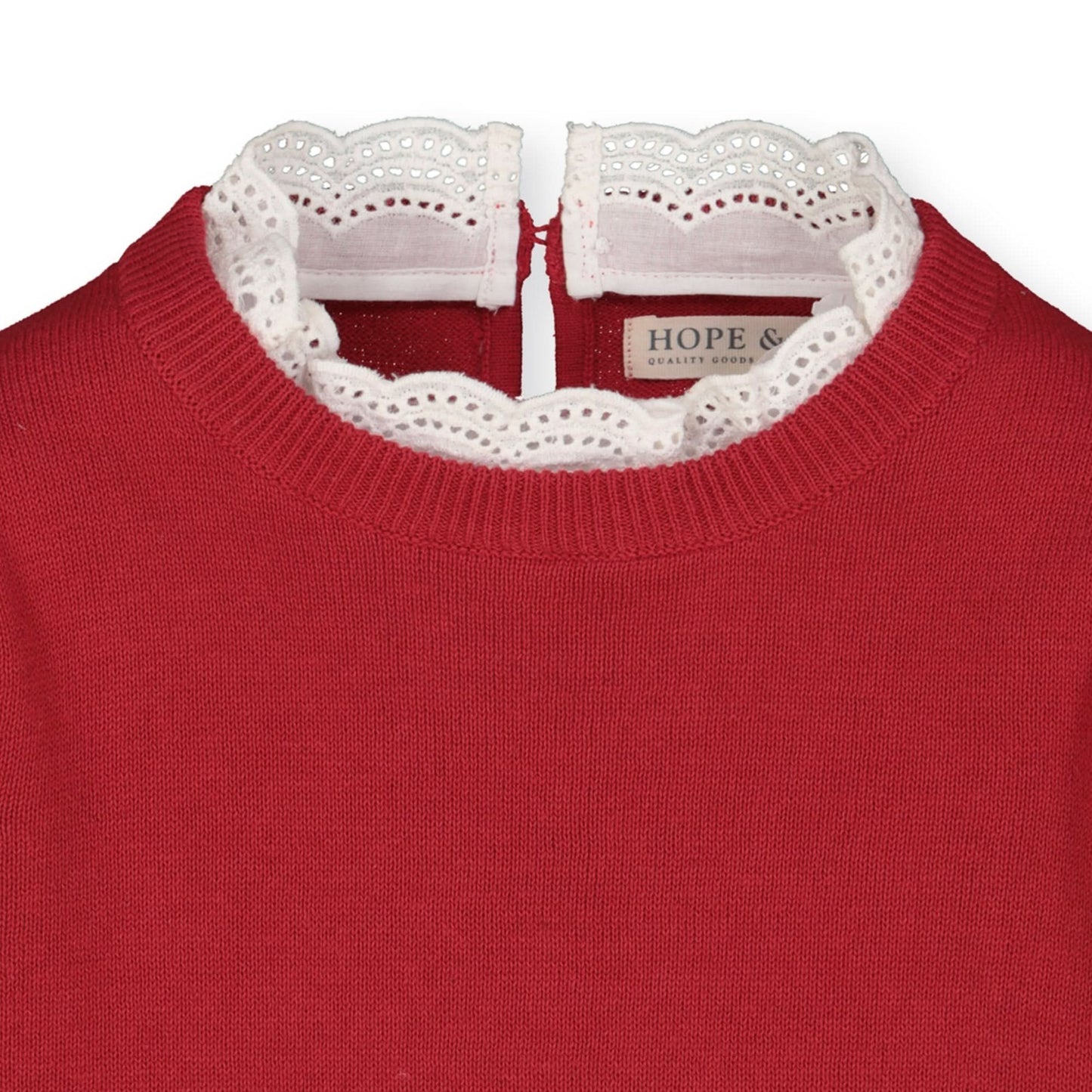 Lace Trim French Organic Sweater