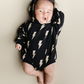 Hooded Bubble Romper  |  Black Bolts