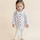Cotton Shacket | Smiley Checkered Latte