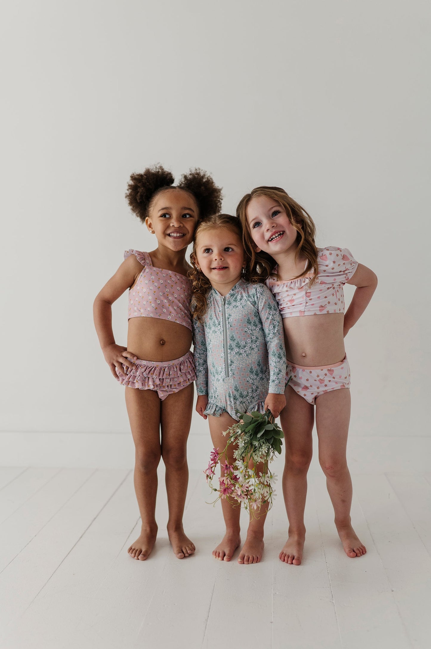 Girl's Puff Sleeve Swimsuit