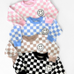 Bubble Romper | Checkered Smiley Latte